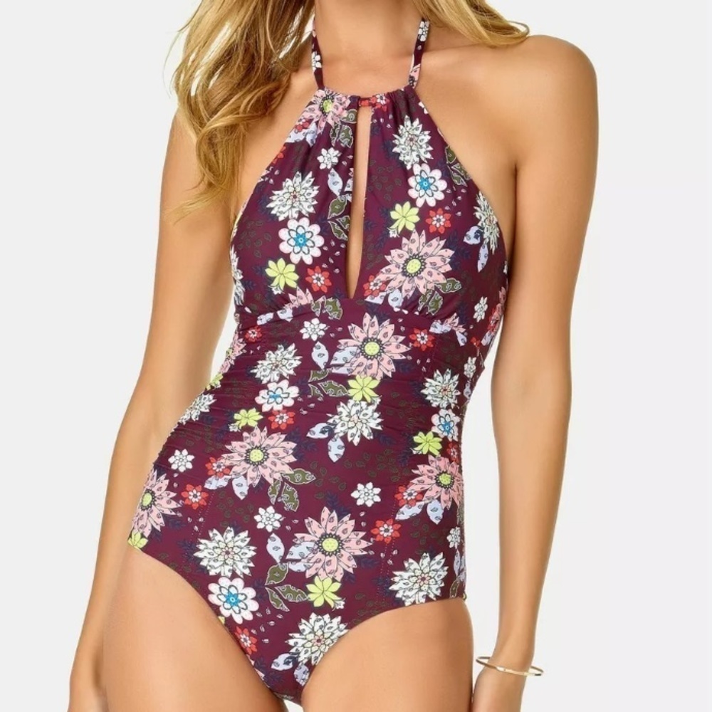 ANNE Cole Full Bloom One Piece Swimsuit
